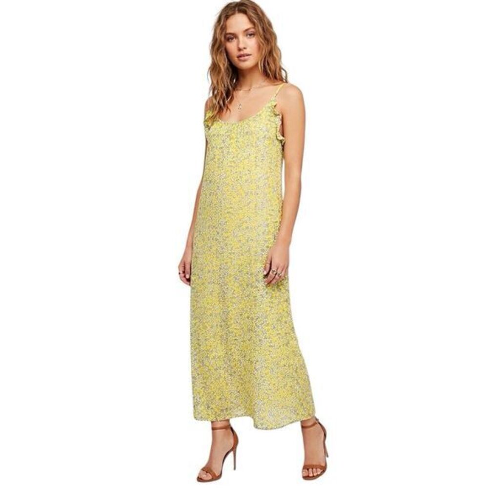 Who What Wear Women's Dress Sz Small Floral Maxi Ruffled Cottage Core Summer